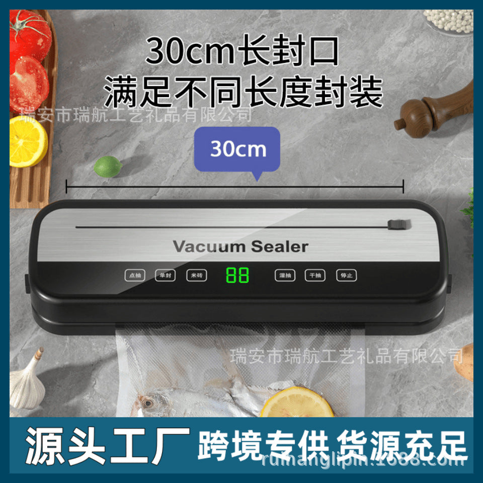 Wet and dry cutting and sealing machine, food preservation machine, kitchen plastic sealing, household vacuum sealing machine, vacuum packaging machine