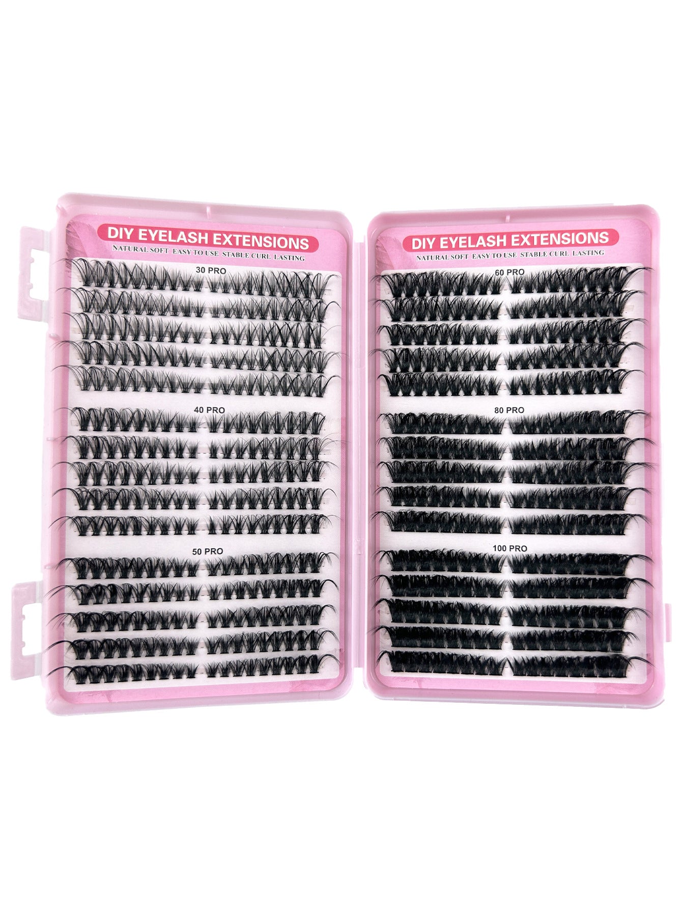 Cross-border 570 clusters DIY segmented false eyelashes European and American hair eyelashes book eyelashes natural D curled eyelashes