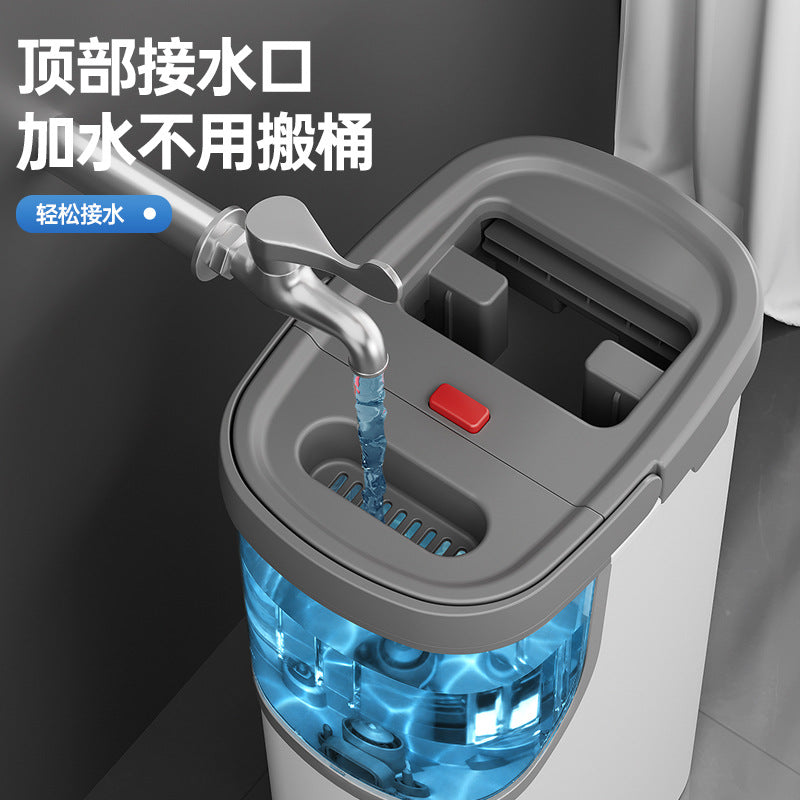 Source manufacturer clean and separate flat mop hands-free zoned cleaning mop bucket, household flat mop OEM