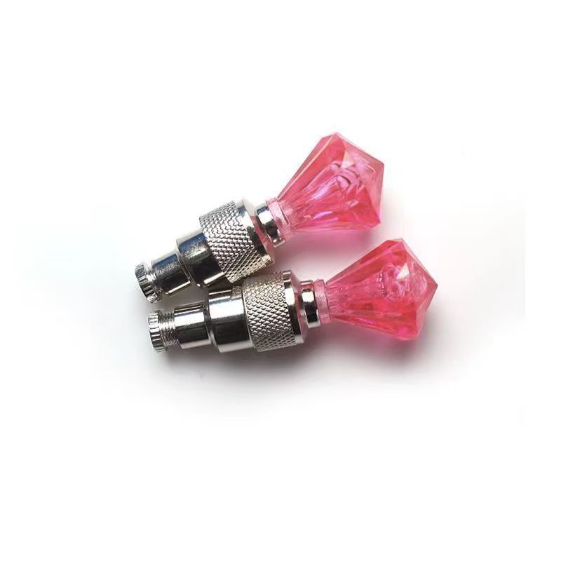 Diamond valve lights, children's bikes, electric motorcycles, hot wheels, mountain bikes, night rides, colorful valve lamp equipment