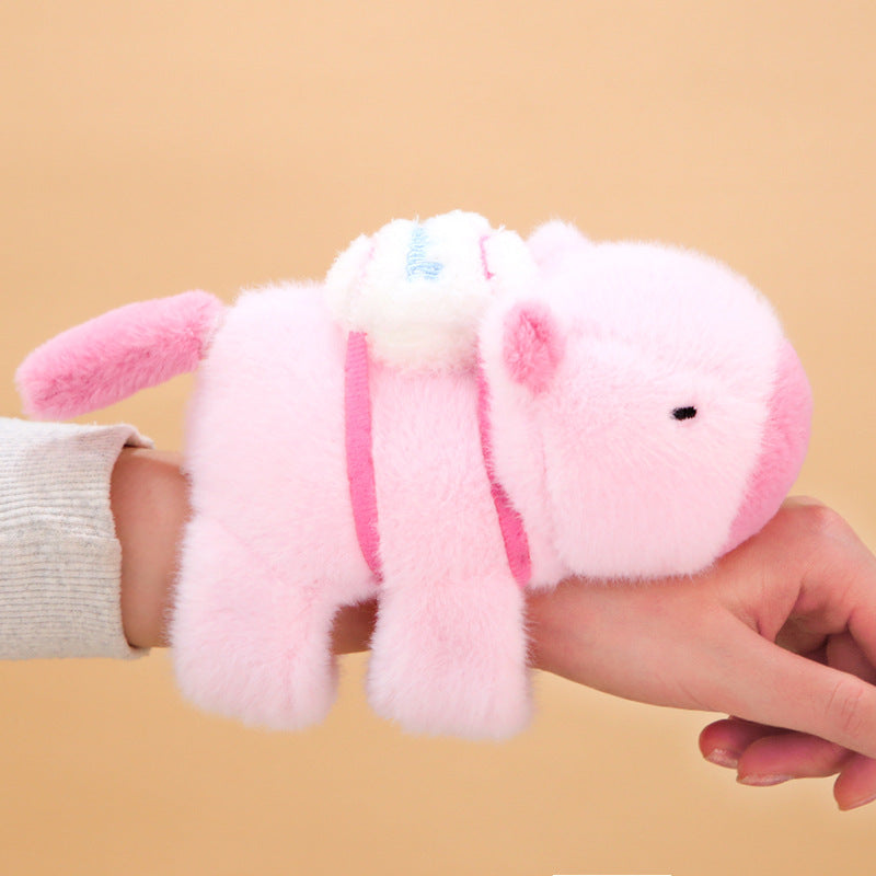 Kapibala snap circle capybara doll bracelet doll doll plush toy girl doll children's wrist belly circle
