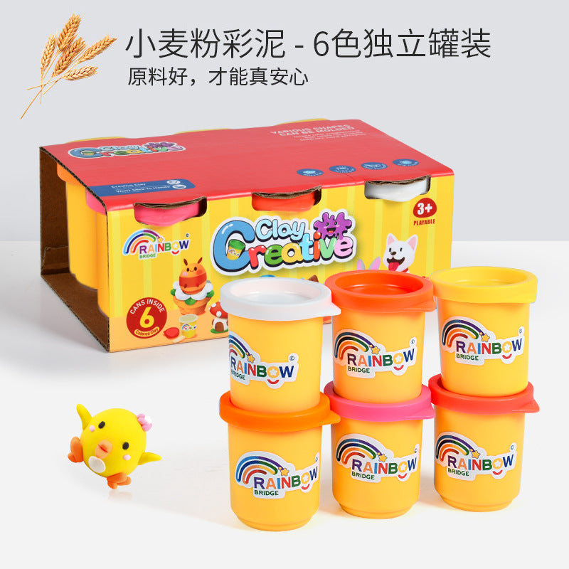 Children's plasticine, dough, light clay, baby toys, 12 colors, 24 colors, clay storage bucket