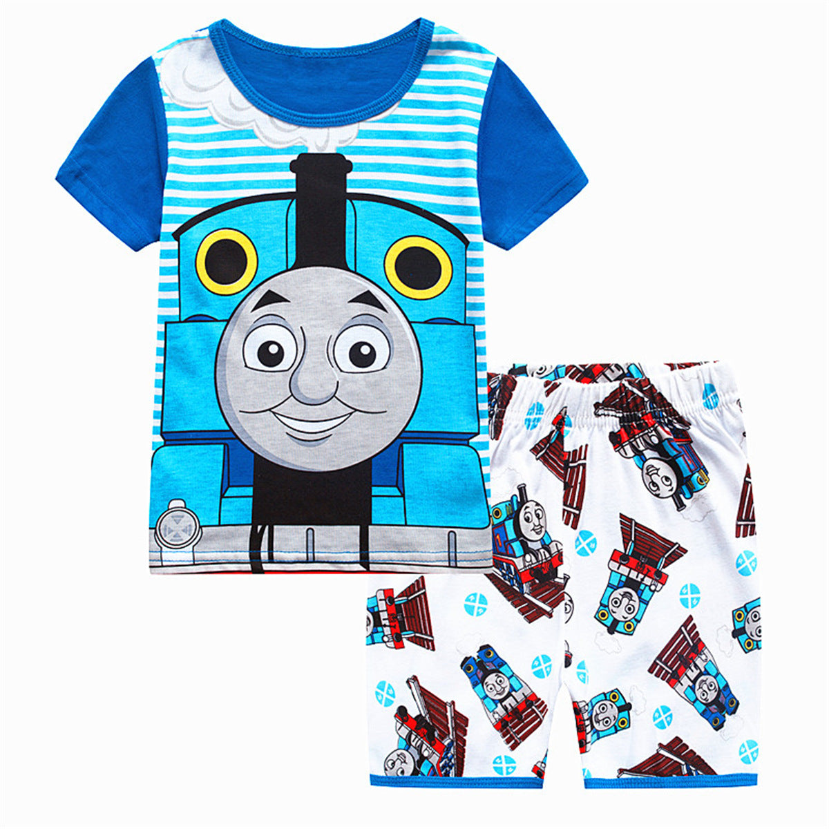 Summer Boys Cartoon Short Sleeve Puppy Loungewear Baby Underwear Pajamas Set T011
