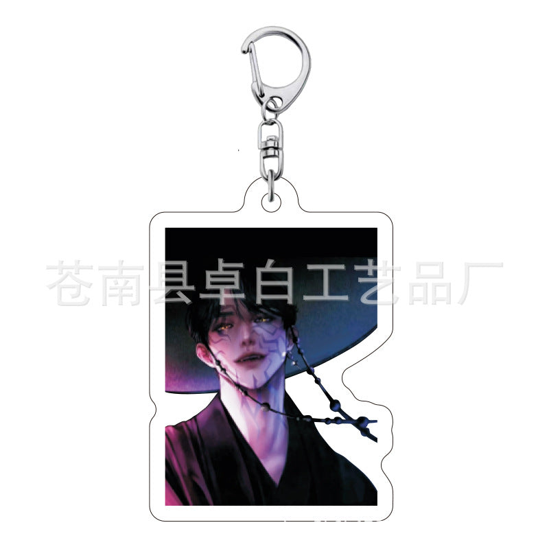 Kpop witch hunt group Rumi Zoe Mira Qin Yu peripheral cute acrylic keychain student school bag pendant