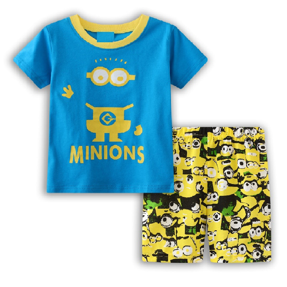 Summer Boys Cartoon Short Sleeve Puppy Loungewear Baby Underwear Pajamas Set T011
