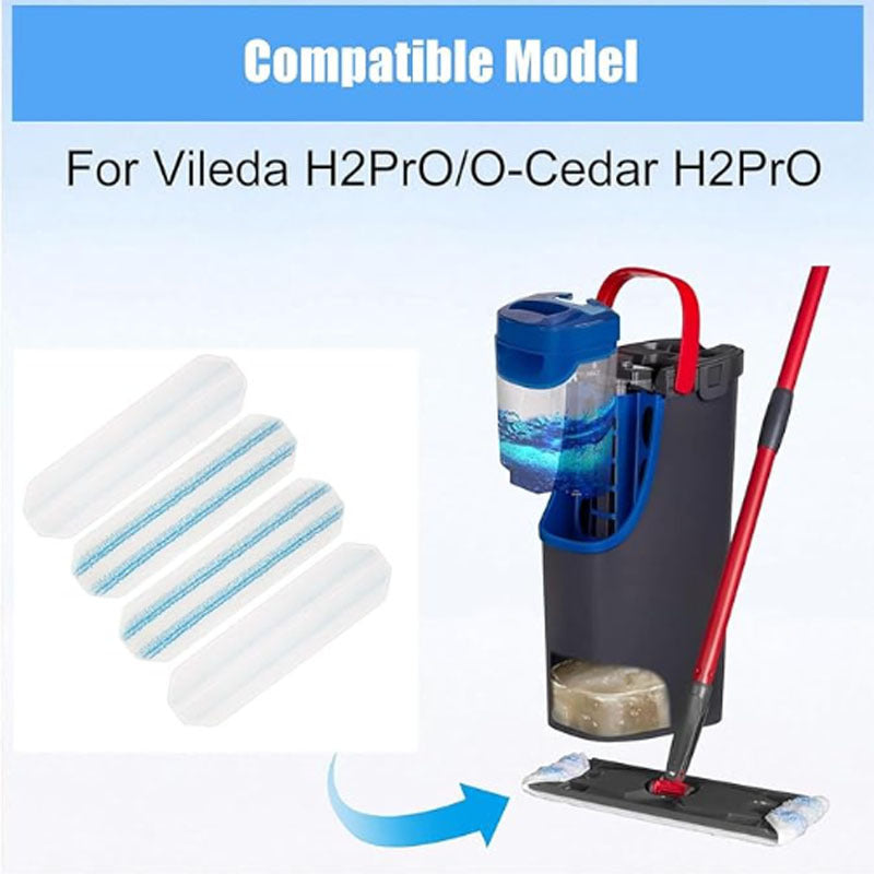 Compatible with O-Cedar H2pro Flat Mop Cleaning Cloth Microfiber Absorbent Cleaning Pad Mop Replacement Cloth