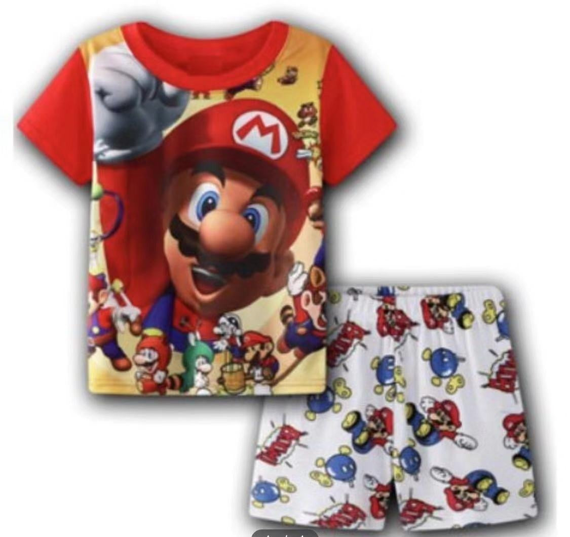 Summer Boys Cartoon Short Sleeve Puppy Loungewear Baby Underwear Pajamas Set T011