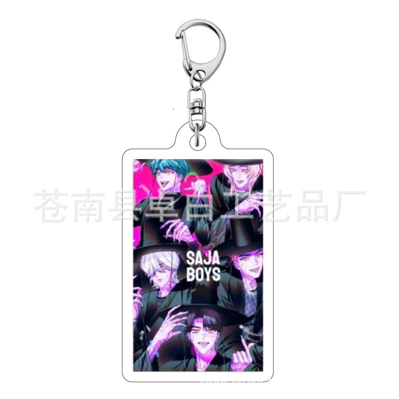 Kpop witch hunt group Rumi Zoe Mira Qin Yu peripheral cute acrylic keychain student school bag pendant