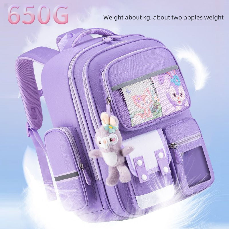 2023 new primary school school bag spine protection to reduce the burden of 123 to 6th grade children's school bag waterproof backpack