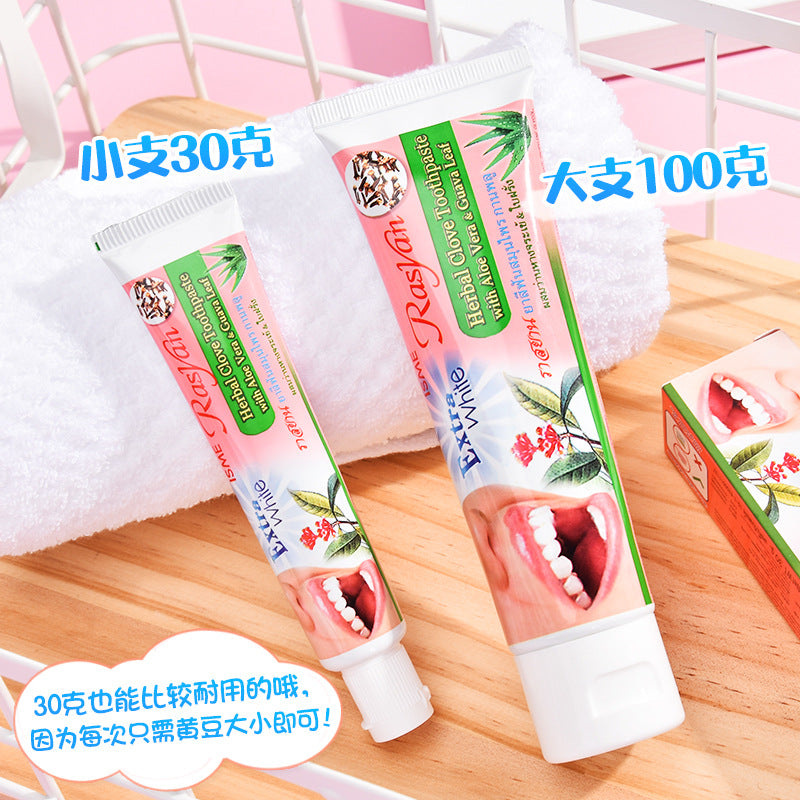 Thailand Rasyan toothpaste cloves 30g household spot wholesale 144 bottles imported whitening