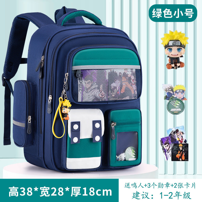 2023 new primary school school bag spine protection to reduce the burden of 123 to 6th grade children's school bag waterproof backpack