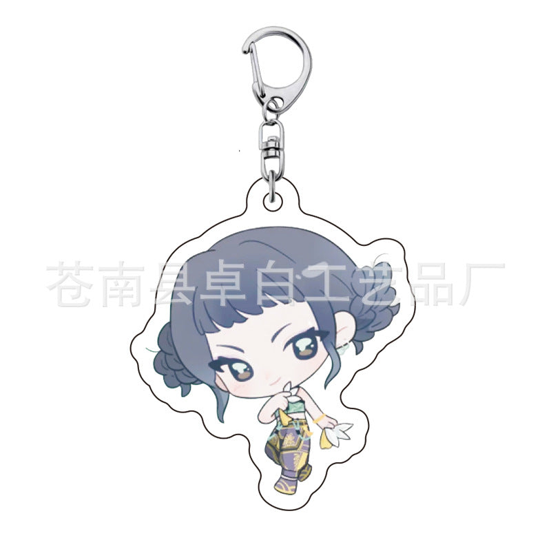 Kpop witch hunt group Rumi Zoe Mira Qin Yu peripheral cute acrylic keychain student school bag pendant