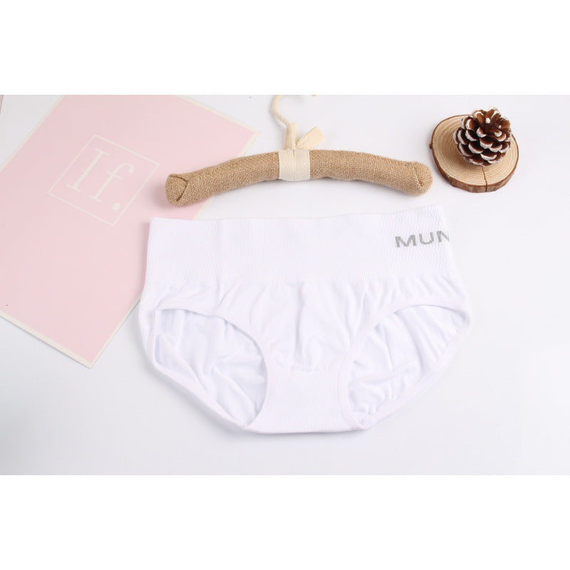 Japanese mid-rise panties with letters English with seamless tummy tucks pants shaping body beautiful girl briefs