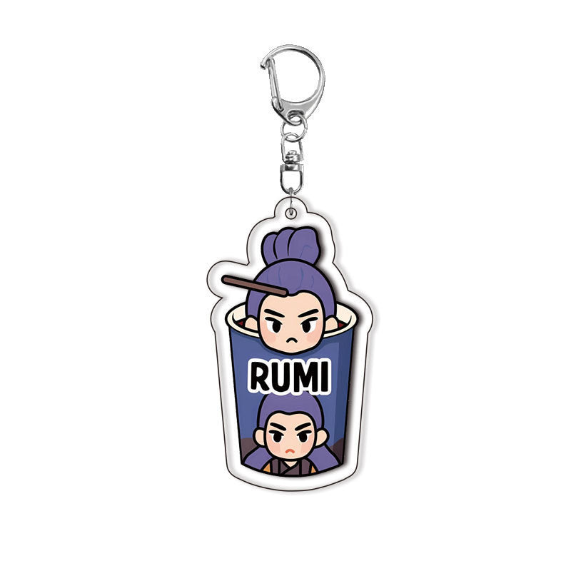 Witch Hunt Group Keychain, Rumi Lazoy, Anime Peripherals, Two-Dimensional Mezzanine Acrylic Pendant, Millet Gift