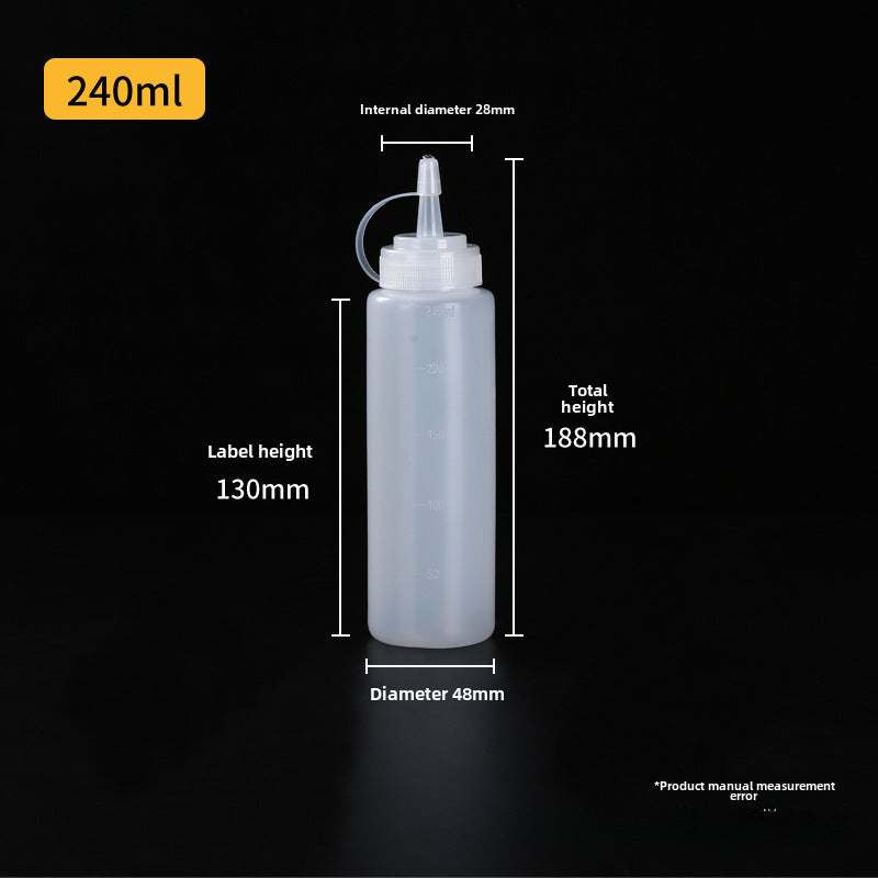 Wholesale extruded sauce bottles, multi-specification salad bottles with scales and lids, tomato sauce squeeze bottles, plastic needle-spout bottles by My Store
