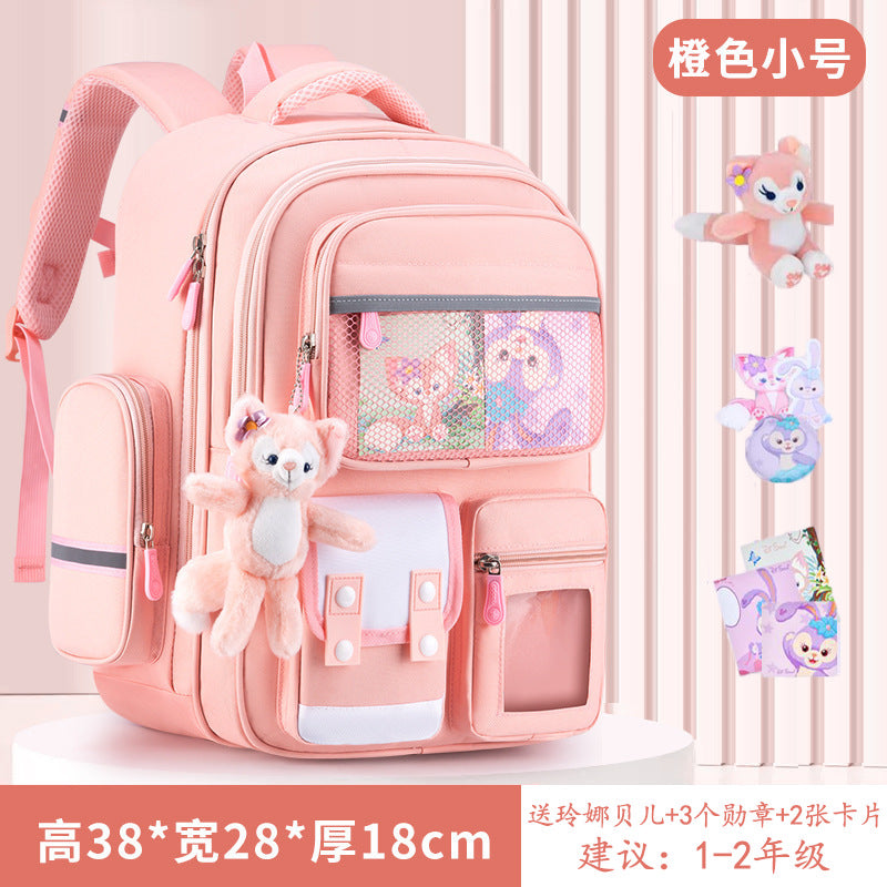 2023 new primary school school bag spine protection to reduce the burden of 123 to 6th grade children's school bag waterproof backpack