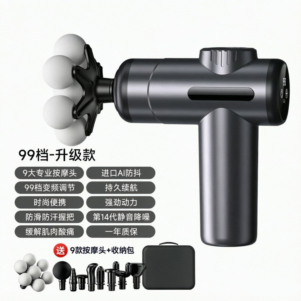 Cross-border mini fascia gun, professional-grade 99-level electric massager, muscle relaxation pocket massage gun, factory wholesale
