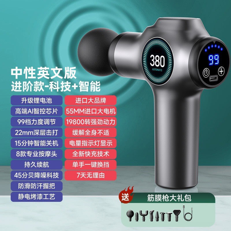 Cross-border mini fascia gun, professional-grade 99-level electric massager, muscle relaxation pocket massage gun, factory wholesale