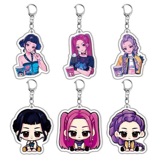 Witch Hunt Group Keychain, Rumi Lazoy, Anime Peripherals, Two-Dimensional Mezzanine Acrylic Pendant, Millet Gift