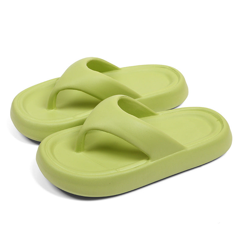 Wholesale-stepping touching flip-flops women's eva summer wear slippers men's thick-soled non-slip couple soft-soled sandwiched sand