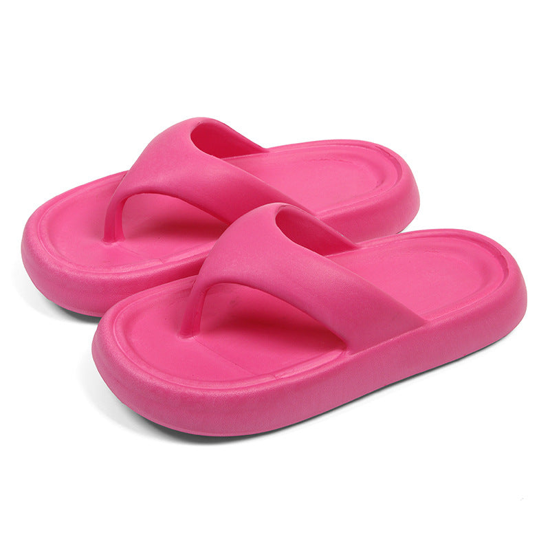 Wholesale-stepping touching flip-flops women's eva summer wear slippers men's thick-soled non-slip couple soft-soled sandwiched sand