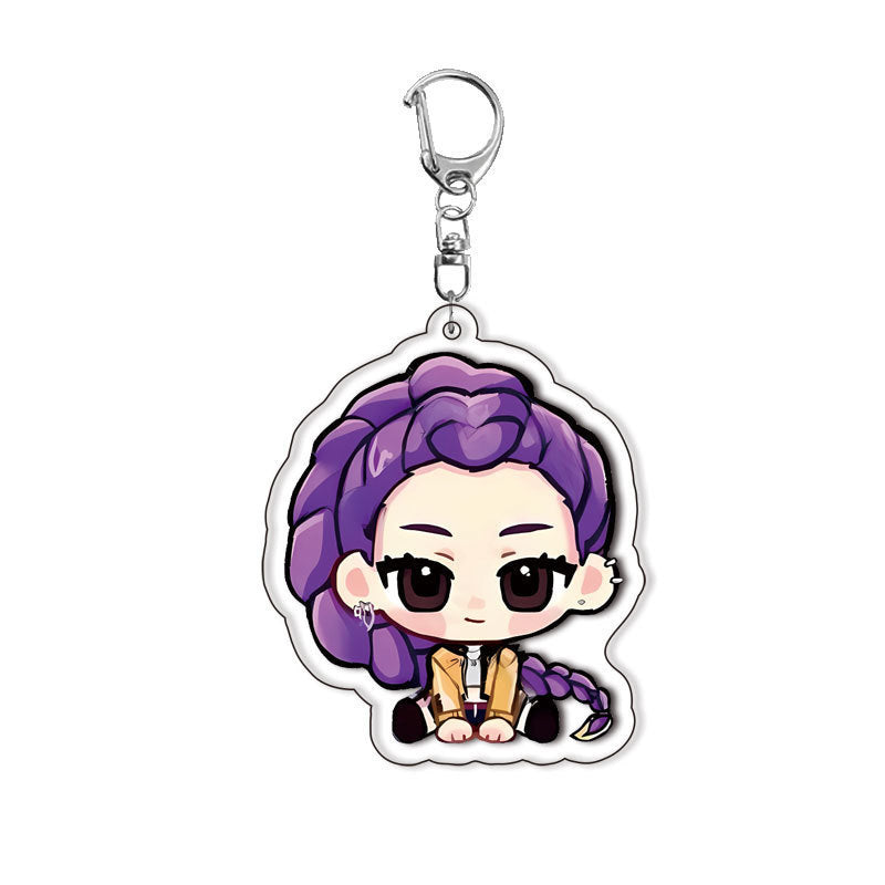 Witch Hunt Group Keychain, Rumi Lazoy, Anime Peripherals, Two-Dimensional Mezzanine Acrylic Pendant, Millet Gift