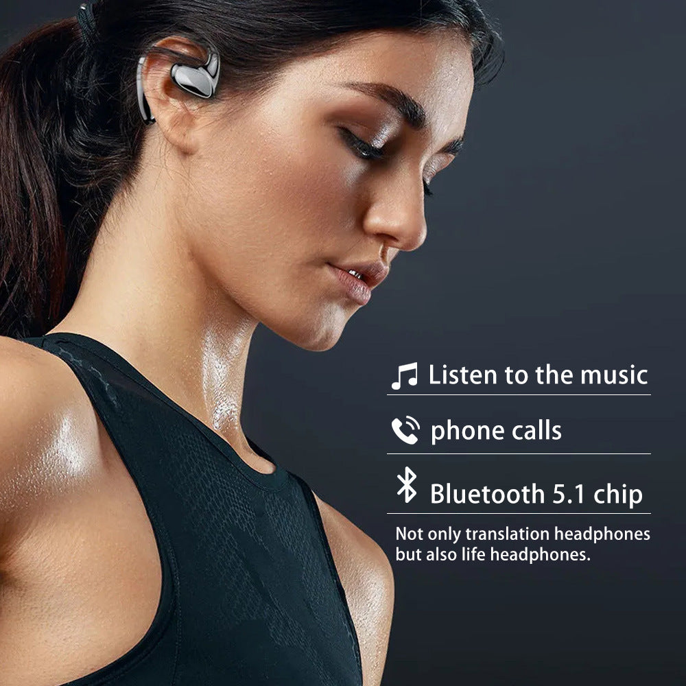 M8 INTELLIGENT AI TRANSLATION BLUETOOTH HEADSET CROSS-BORDER AMAZON TIKTOK POPULAR REAL-TIME SIMULTANEOUS INTERPRETATION TRANSLATION HEADSET
