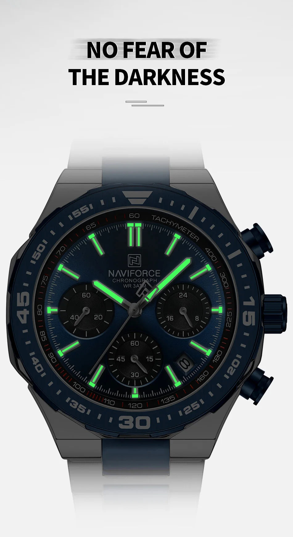 NAVIFORCE Fashion Watch For Men High Quality Luxury Stainless Steel Waterproof Classic Quartz Wristwatches Male Big Face Clock by My Store