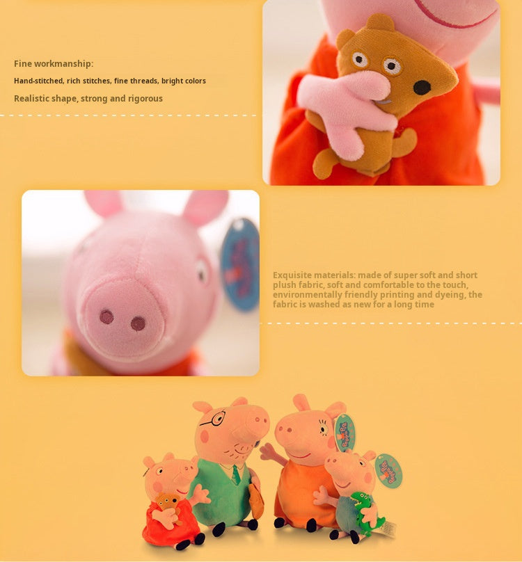 Cute piglet plush toy cartoon doll children's holiday birthday Peggy gift Qiao Xin doll companion sleeping doll