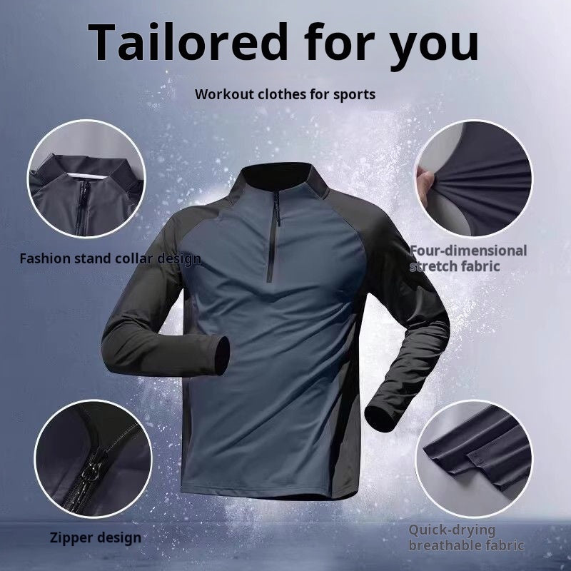 Swimsuit Men's Long Sleeve Sunscreen Swim Set New Teen Swimming Trunks Top Full Set of Adult Hot Spring Equipment