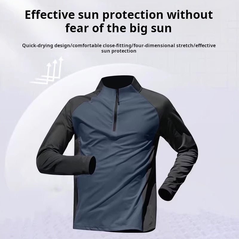 Swimsuit Men's Long Sleeve Sunscreen Swim Set New Teen Swimming Trunks Top Full Set of Adult Hot Spring Equipment