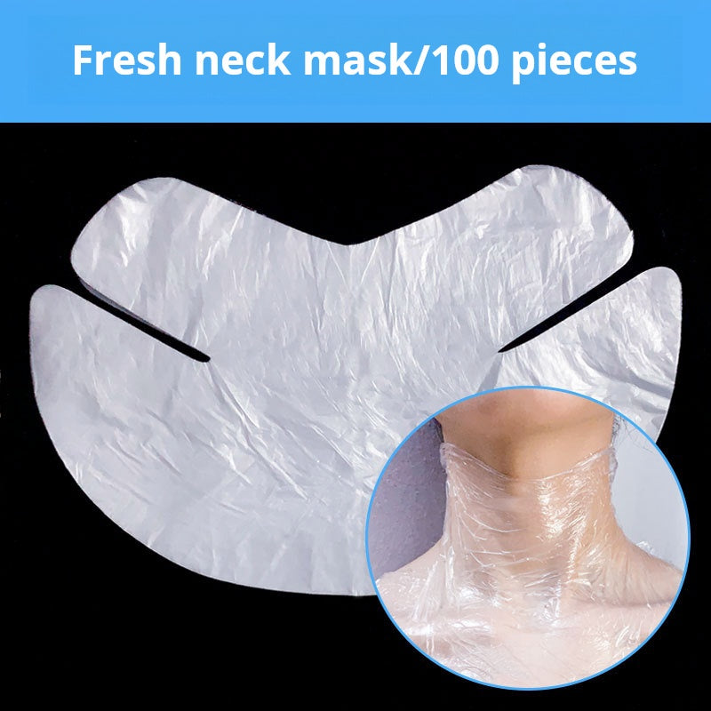 Disposable fresh-keeping neck mask sticker 100 pieces of beauty salon special plastic transparent mask sticker neck line mask paper