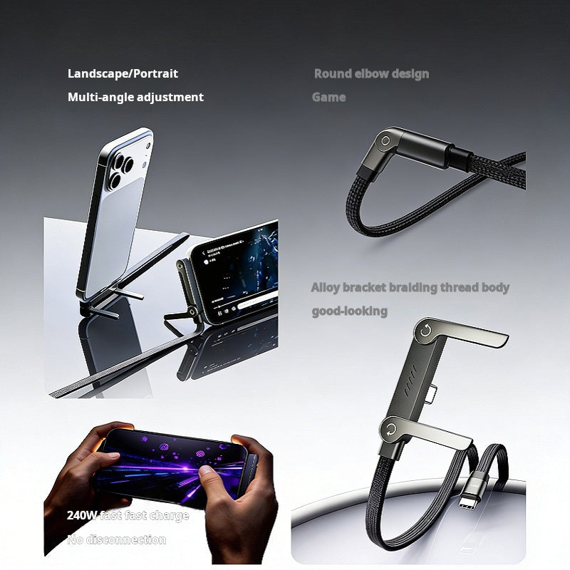240W love crazy mobile phone TYPE-C android mobile phone charging cable holder charging cable mobile phone holder mobile phone cable fast charging