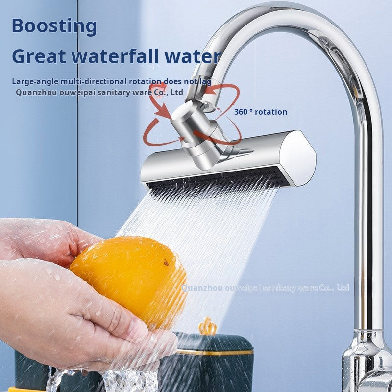 Kitchen non-rain waterfall splash repellent hot and cold dishwasher sink sink multi-function rotatable faucet faucet