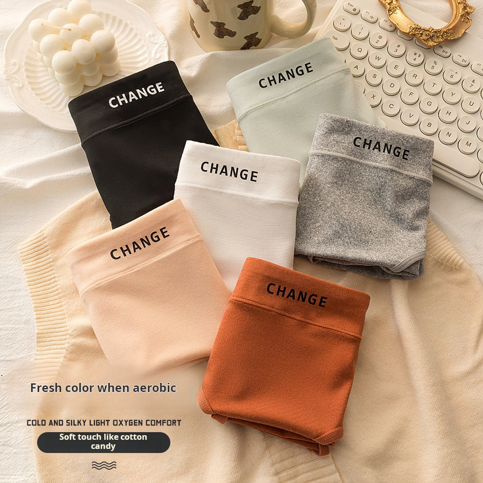 Women's underwear 10A antibacterial crotch girls four seasons without leaving a trace mid-waist simple macaron color girl's briefs