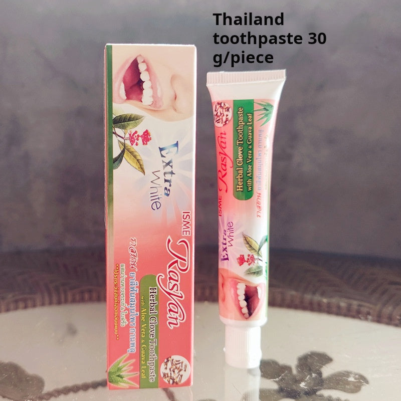 Thailand Rasyan toothpaste cloves 30g household spot wholesale 144 bottles imported whitening