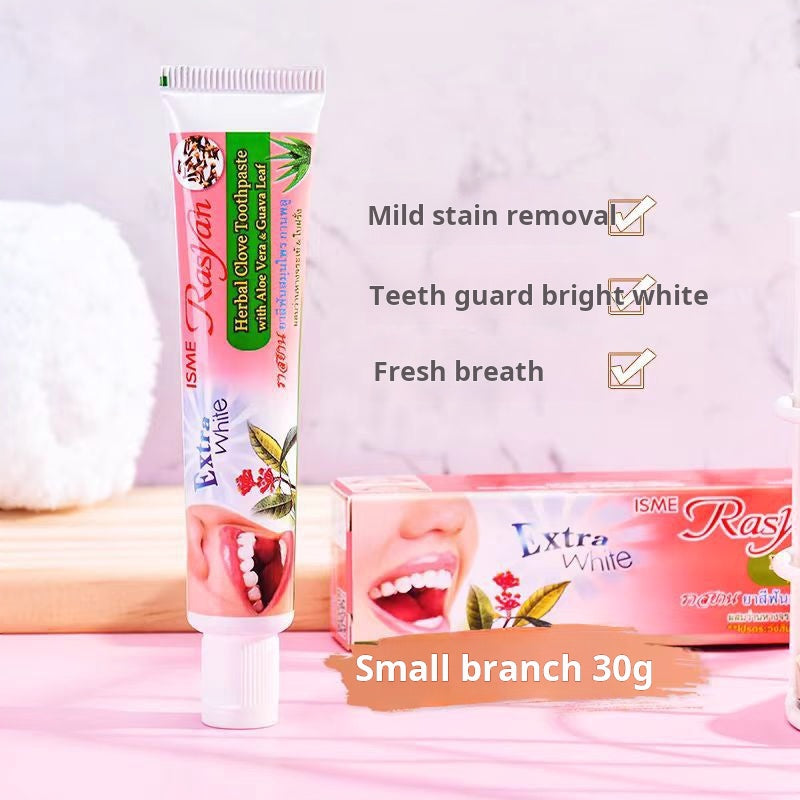 Thailand Rasyan toothpaste cloves 30g household spot wholesale 144 bottles imported whitening