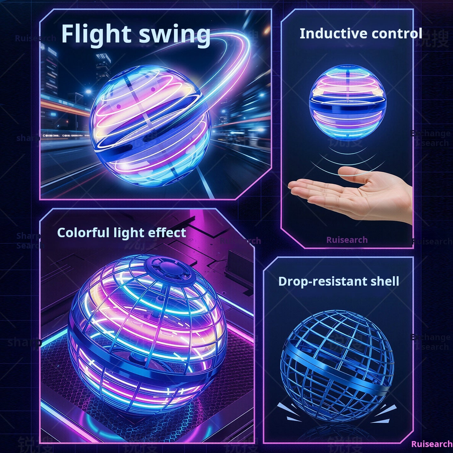 UFO Smart Induction Flying Ball Magic Ball Levitation Swing Flying Ball Boy Magic Birthday Gift Kids Toys