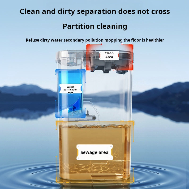 Source manufacturer clean and separate flat mop hands-free zoned cleaning mop bucket, household flat mop OEM